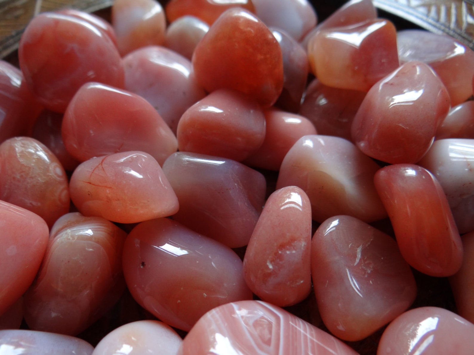 AGATE APRICOT Stone Gemstone Crystal Tumbled 4 oz Wiccan Etsy