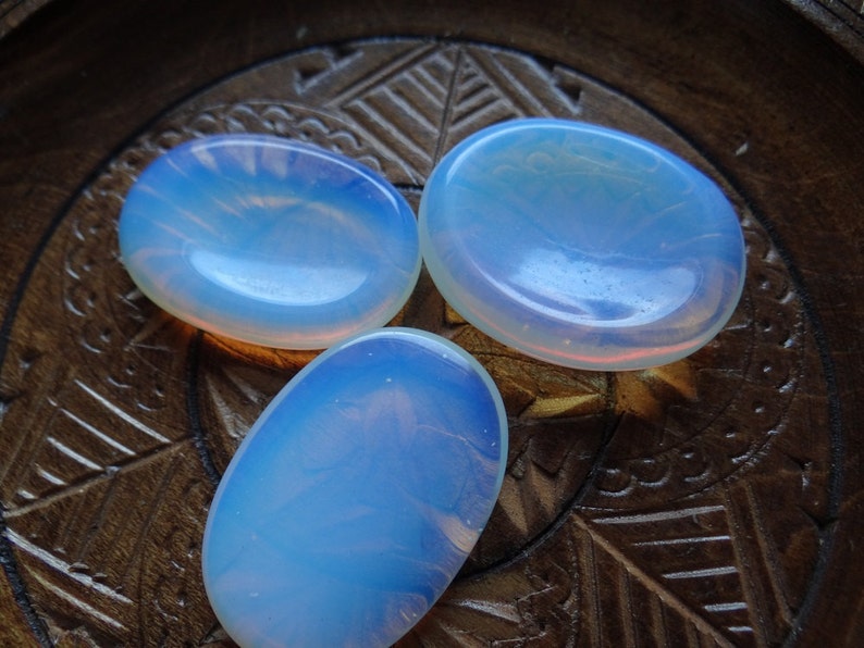 OPALITE Worry Stone Gemstone Crystal Wiccan Pagan Metaphysical Reiki Chakra Supply image 2