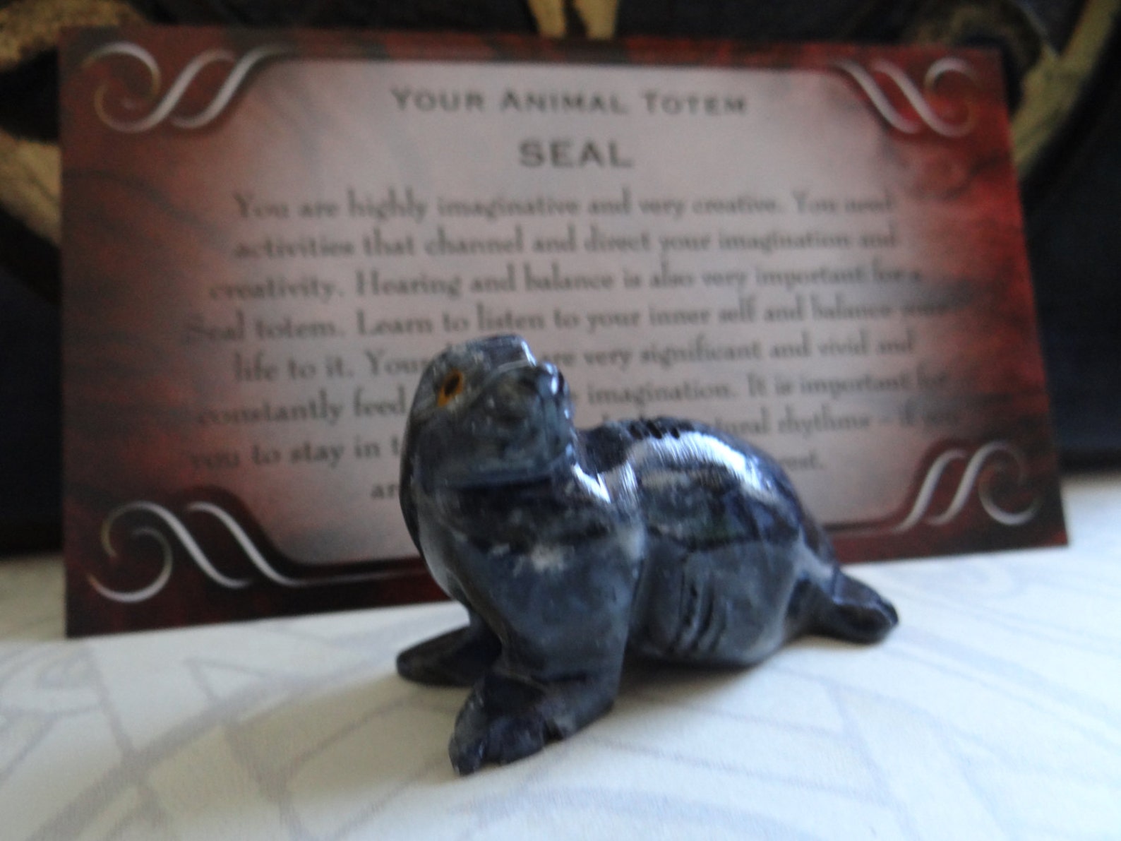 Hand Carved SEAL Animal Spirit Totem for Spiritual Jewelry Etsy