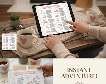 Ideeënplanner voor een avondje uit | 100 romantische dates (digitale download)
