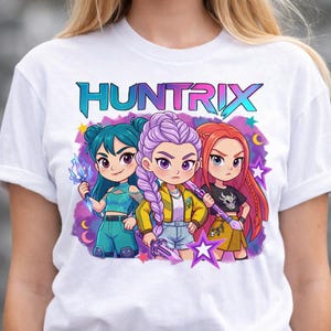 HUNTRIX Chibi Girls PNG – K-Pop Anime Gaming Digital Design (Digital Nedladdning)