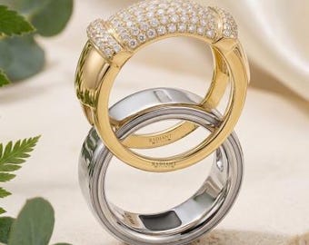 Luxus Pave Diamant Oura Ring Cover | Gold & Silber Bling Smart-Ring-Schutz | Iced Out Gen 4 Oura Band Hülle | Tech Schmuck