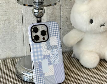 Quilt Patchwork Phone Case, Floral Phone Cover, Retro Phone Case, Compatible For iPhone 17 16 15 14 13 12 Pro Max, Samsung S25 24 Ultra
