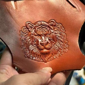 3D Zodiac Tiger Leather Stamp Mold: Duralumin Embossing Tool for Crafting