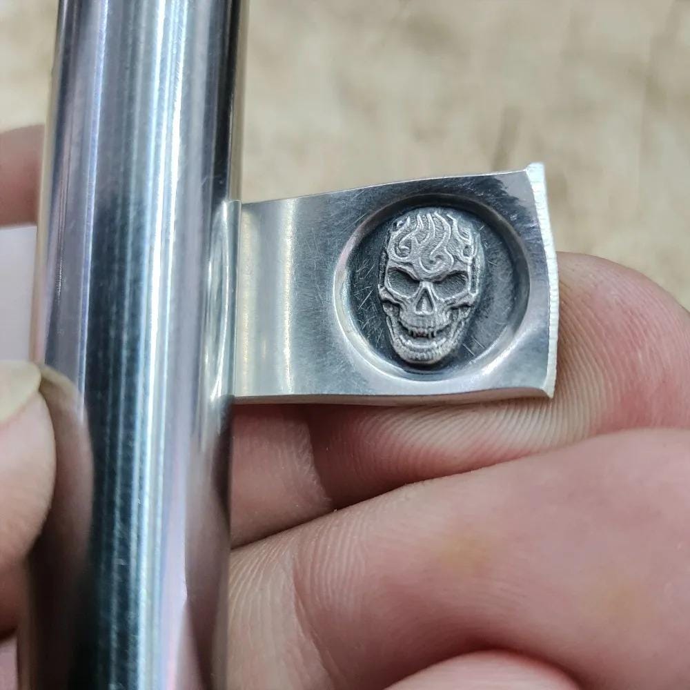 3D Skull Logo Metal Stamping Punch Steel Jewelry Marking Stamp for ...