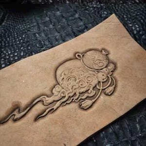 3D Japanische Glück Wolke Leder Stempel Prägeform Leathercraft Werkzeug Metall Carving Stempel DIY Brieftasche Gürtel Handwerk Muster Presse