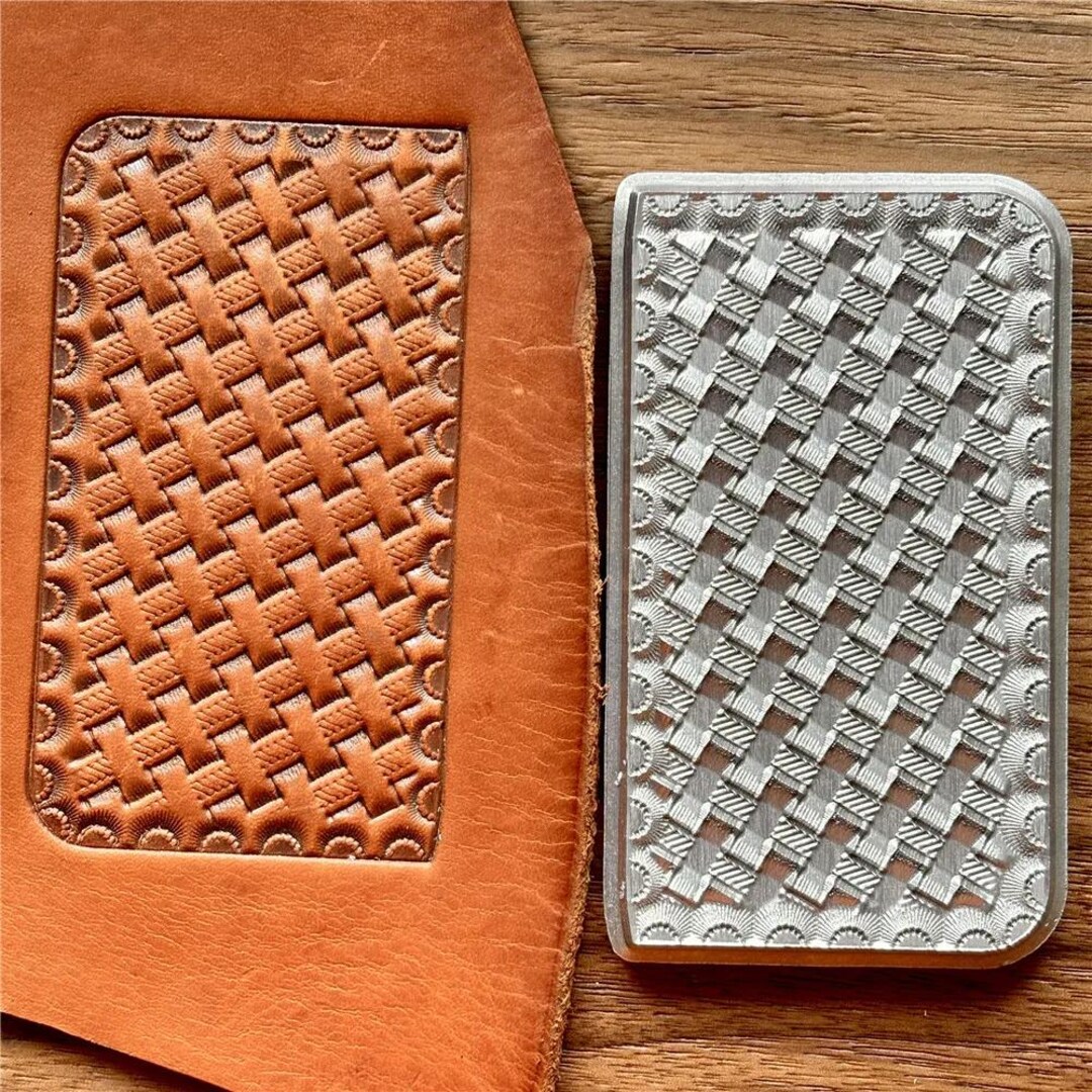 3D Woven Pattern Leather Embossing Stamp Aluminum Alloy Mold ...