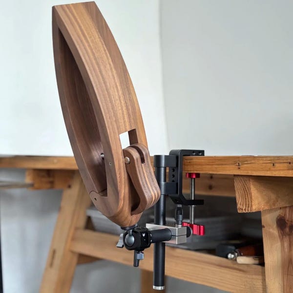 Multifunctional 360 Degree Leather Sewing Clamp Black Walnut Wood Stitching Pony Horse Craft Tool Quick Opening