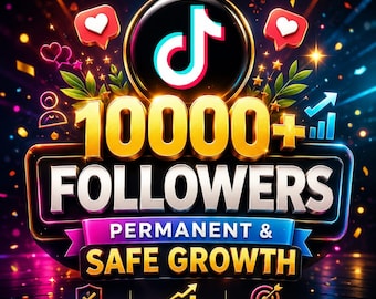 Más de 10.000 seguidores reales en TikTok / Entrega rápida / Impulsa el crecimiento de tu perfil al instante / Seguro y permanente