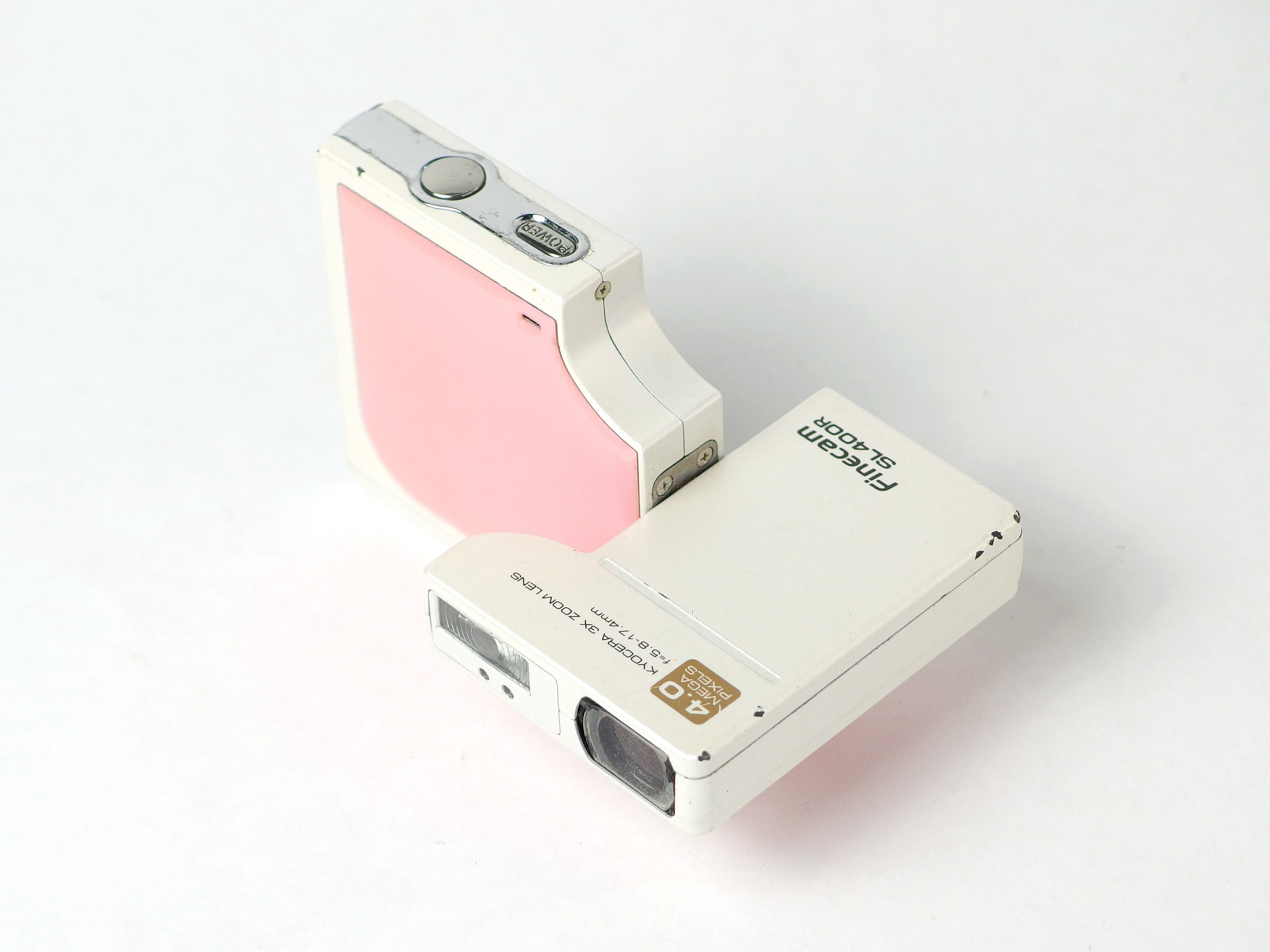 Kyocera Finecam SL400R Rare Pink Ultra-Slim Vintage Digital Camera