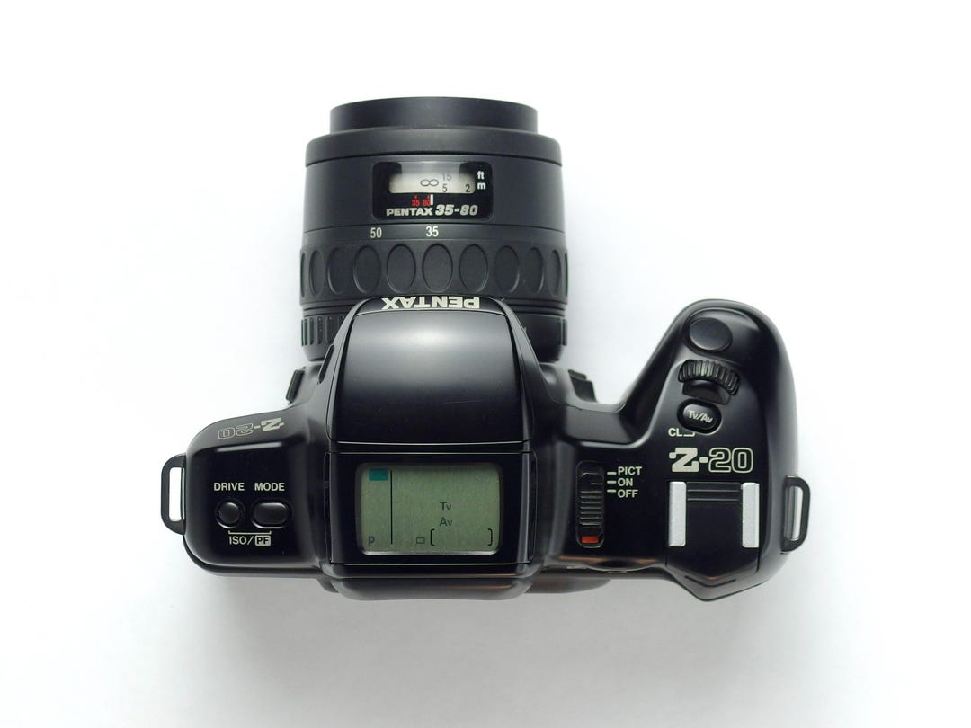 Pentax Z-20 Shiny Black Fully Automatic SLR, Near Mint With 35