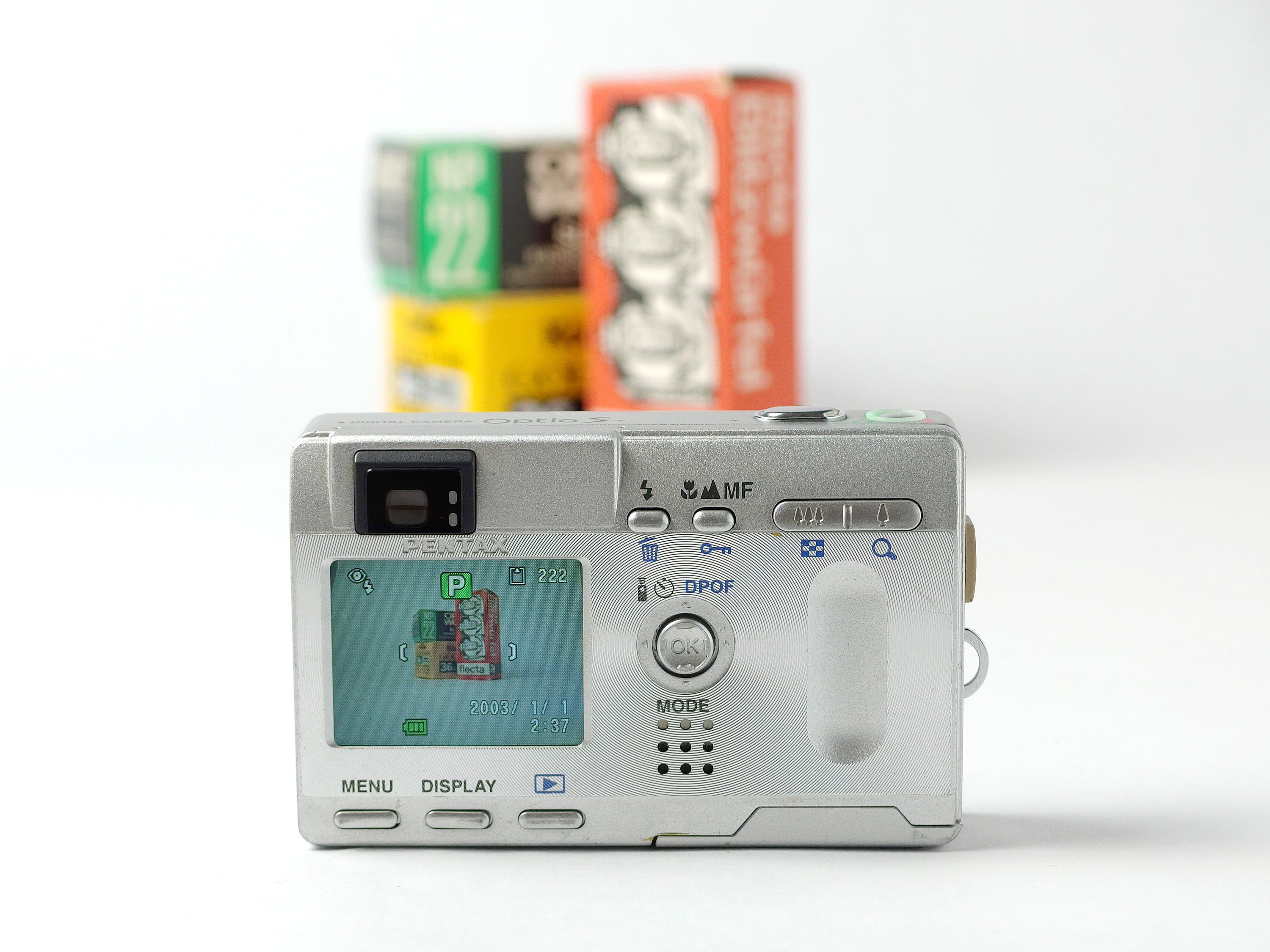 Pentax Optio S Tiny Vintage Digital Camera, Tested & Working With