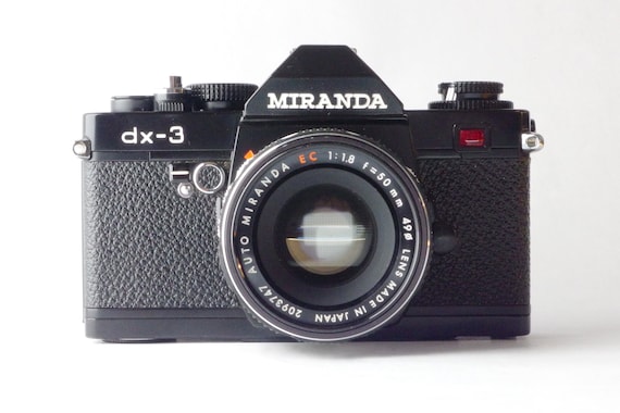 Miranda DX-3 Beautiful Black 1970's SLR With 2 Lenses, Tested