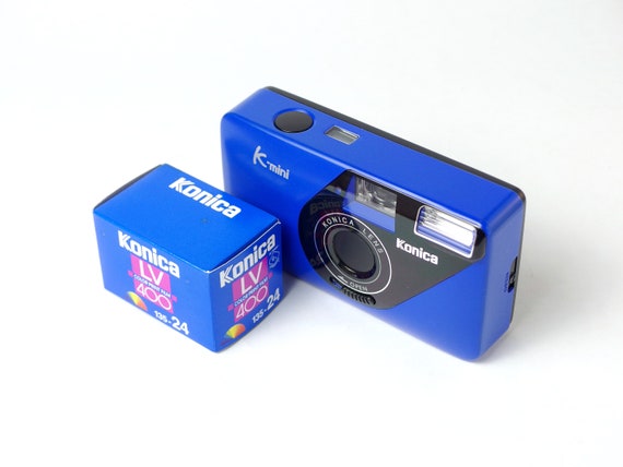 コニカ K-Mini ブルー、フィルム付き、オリジナルボックス、テスト済み