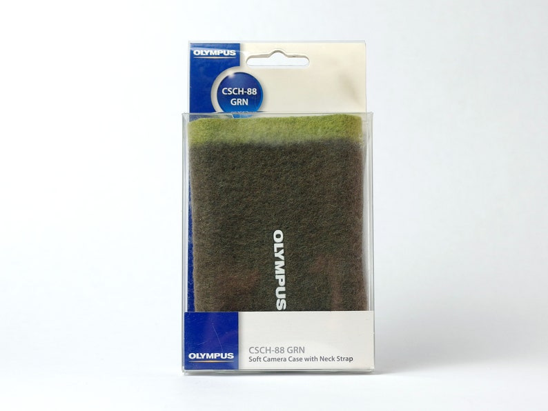 olympus digital camera case vintage retro wool felt moss design style japan y2k strap custom rare canon sony nikon