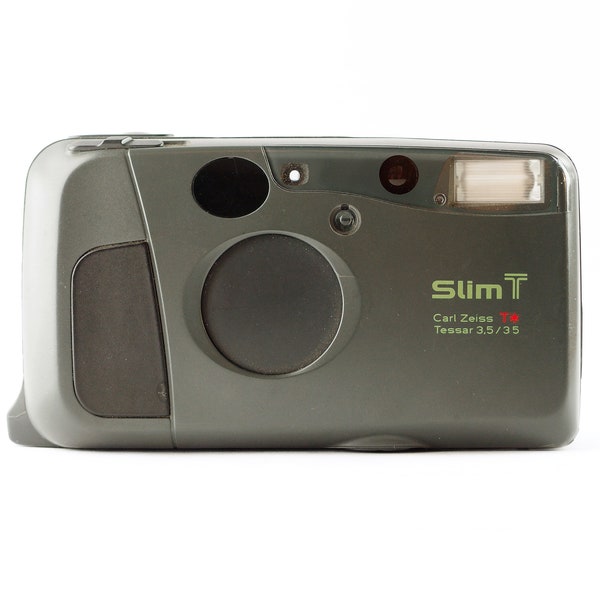 Kyocera Slim-T / Yashica T4 Legendary Point-and-Shoot, Green Body, For Parts or Repair