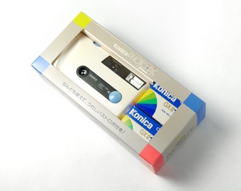Konica Photo Pie with Film!  Rare 35mm Vintage Compact Camera, New in Original Box, Tested & Working, Japan, 1990