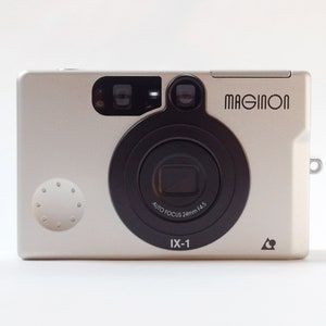 Maginon IX-1 Rare Metal Vintage Compact Camera for APS Film, Tested & Working, Made by Chinon, Japan, 1998