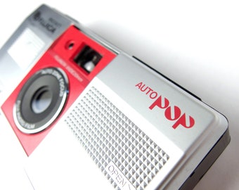Fujica Auto POP Rare Pocket 110 Filmkamera, getestet und funktionsfähig, Japan, 1981