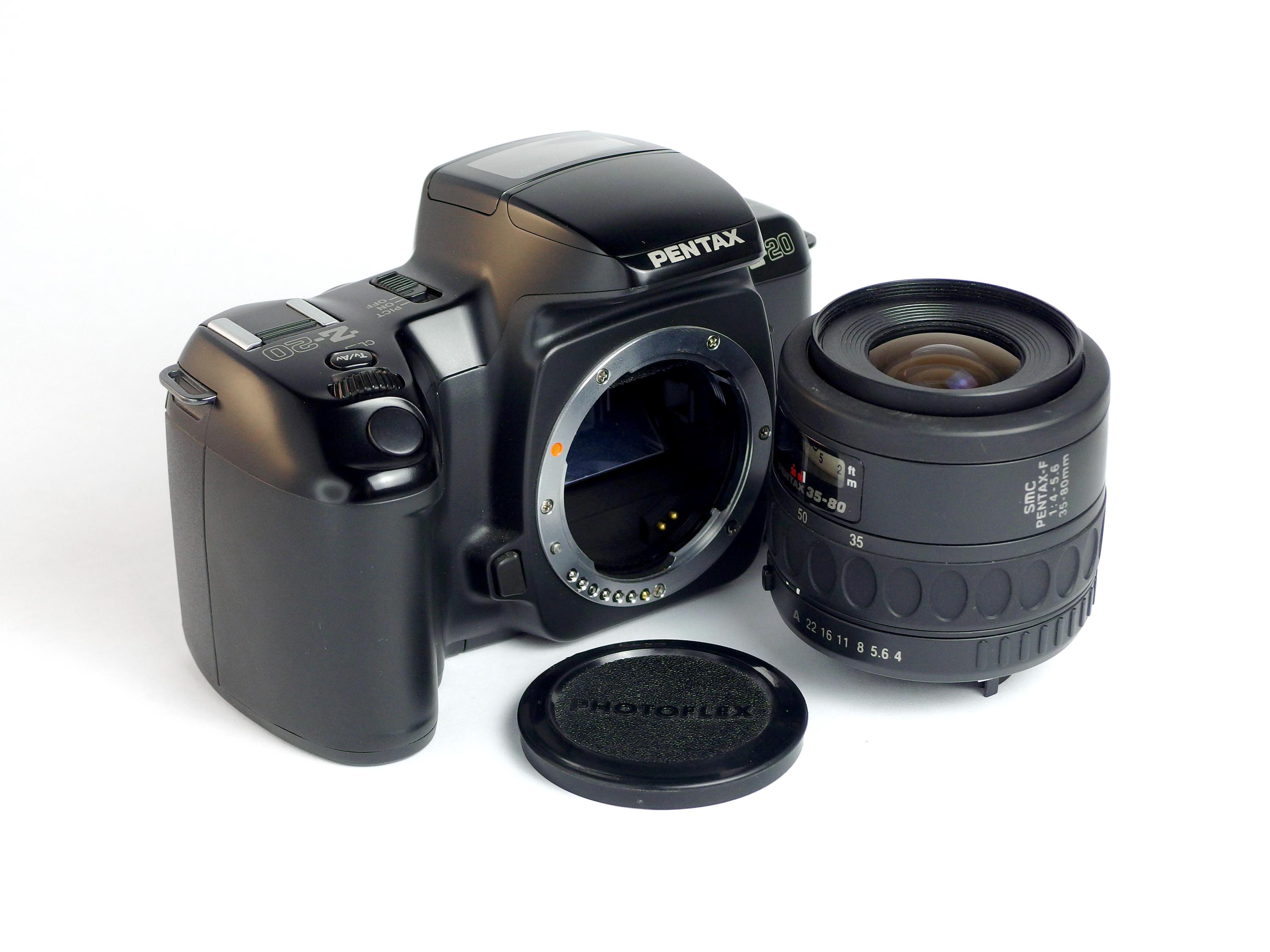 Pentax Z-20 Shiny Black Fully Automatic SLR, Near Mint With 35