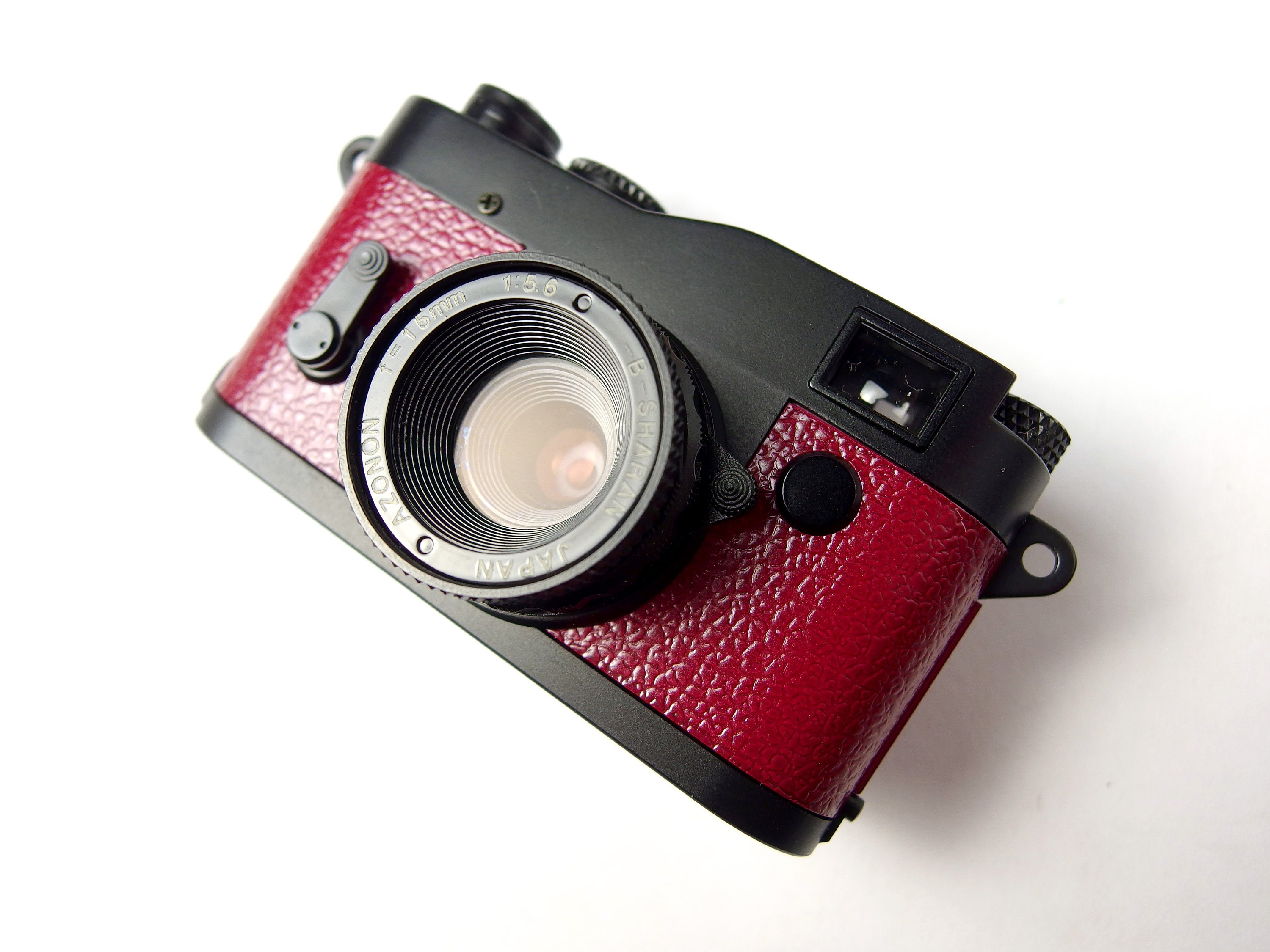 Sharan B Tiny Rangefinder With Film - Rare Wine Red Minox