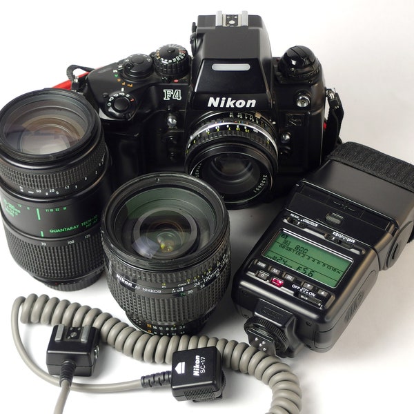 Nikon F4s Legendary SLR, Photojournalist Super Set, 3 Lenses, SB-24 Speedlite Flash, 1988