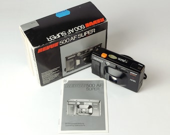 Revue 500 AF Super, seltene deutsche Mamiya U 35mm Point-and-Shoot, in Box, getestet, 1983
