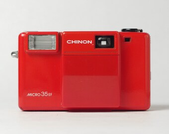 Chinon Micro 35 EF Folding Front 35mm Camera, Working but No Flash