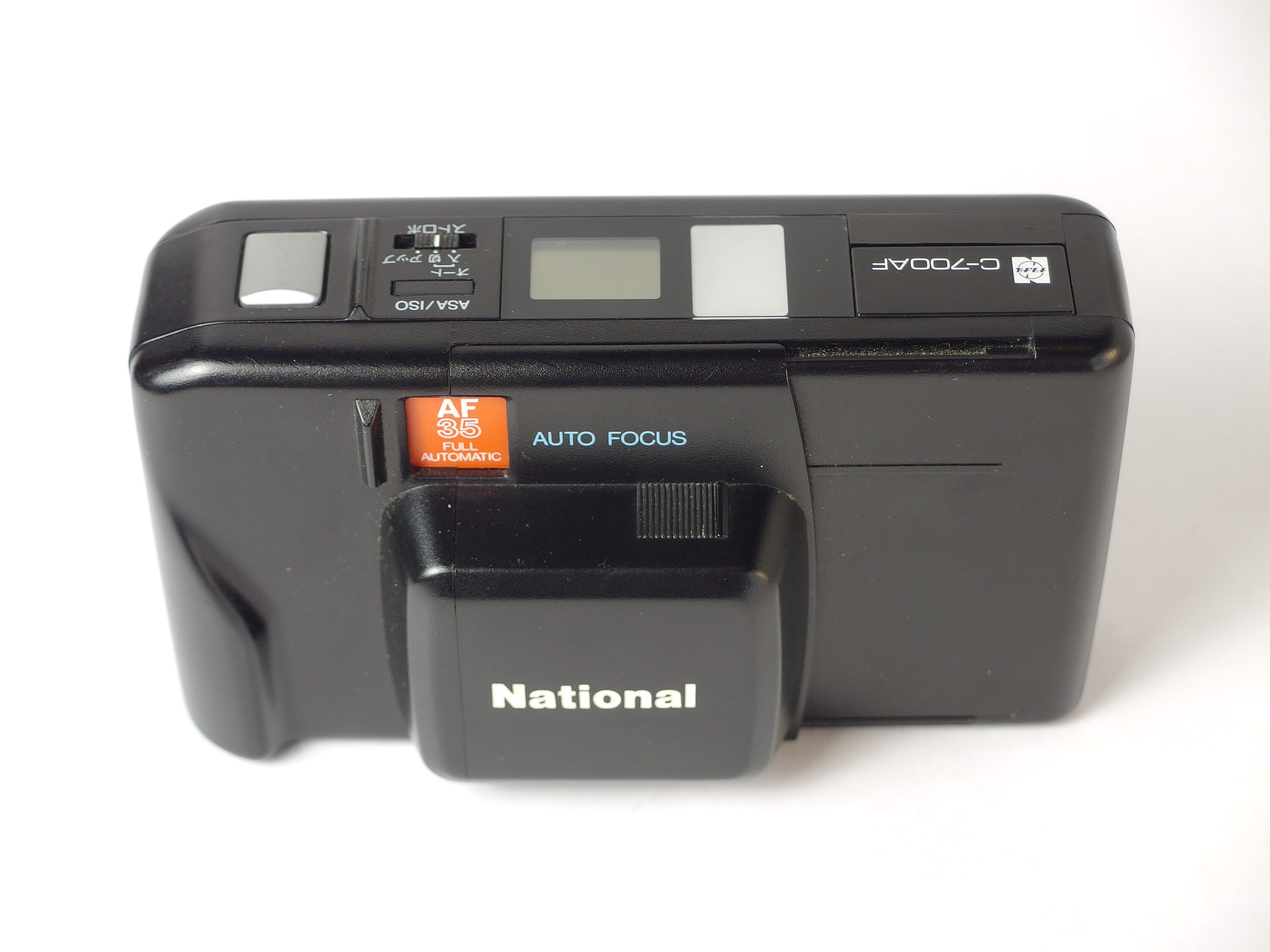 National C-700AF 35mm コンパクトフィルムカメラ AF National C-700AF, Beefy Appliance of a Camera, Japan, 1987