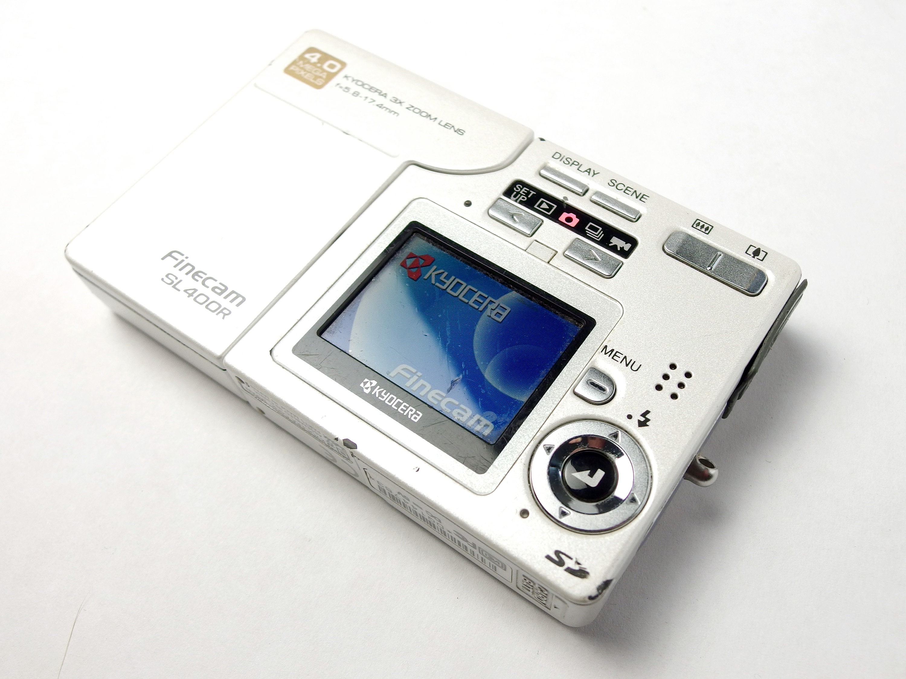 Kyocera Finecam SL400R Rare Pink Ultra-Slim Vintage Digital Camera
