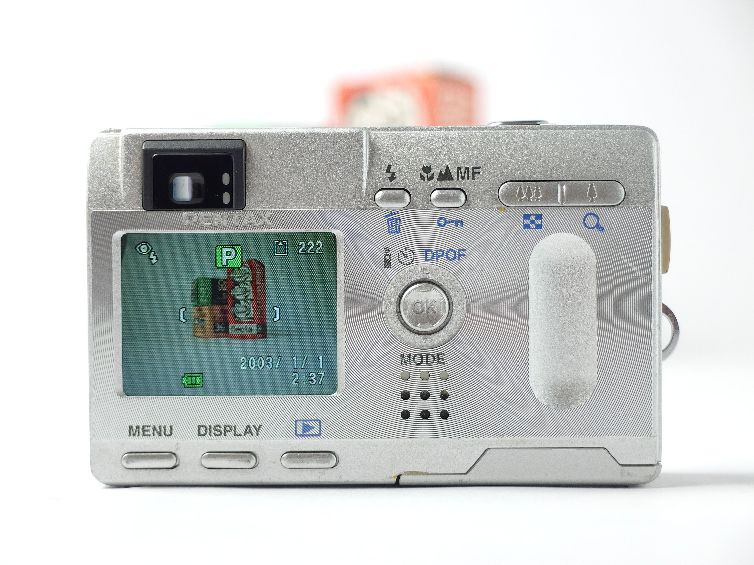 Pentax Optio S Tiny Vintage Digital Camera, Tested & Working With