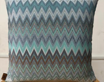 Federa per cuscino di lusso in tessuto a zigzag fatto a mano, Elanora Home, cuscino decorativo bifacciale