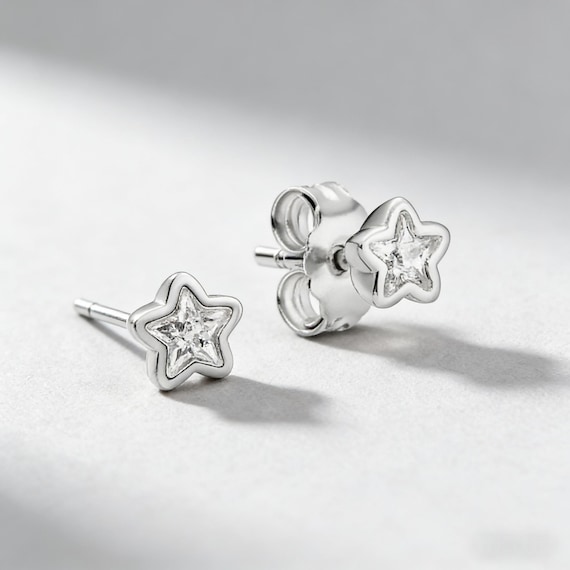 Tiny Cute Star Charm • 925 Silver Face Slimming S… - image 4