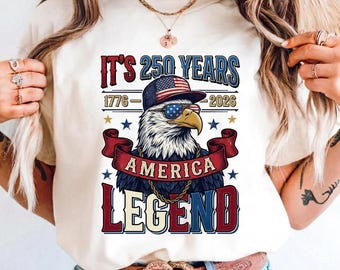 America Legend svg | It's 250 Years Eagle 1776 2026 | Retro Patriotic Bald Eagle png svg| 4th of July  Shirt | USA 250th Anniversary DTF