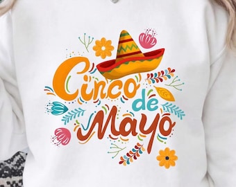 Cinco de Mayo Digital Design for T-Shirts & Hoodies | Fiesta Like There's No Manana PNG | Cinco de Mayo DTF Transfer | Colorful Cactus