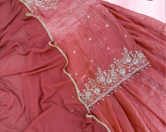 Pink Designer Salwar Kameez Suit Set With Dupatta For Womens, Pakistani dresses, Readymade Partywear suits, Ethnic wear