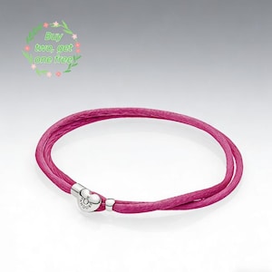 Hot Pink Cord Bracelet, Adjustable Fabric Bracelet, Minimalist Charm Bracelet, Casual Stackable Jewelry, Gift for Her or Him