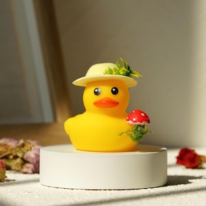 Mushroom Rubber Duck - Cottagecore Forest Decor, Personalized Car Accessory, Unique Cruise Duck Hidden Treasure, Fairy Garden Gift
