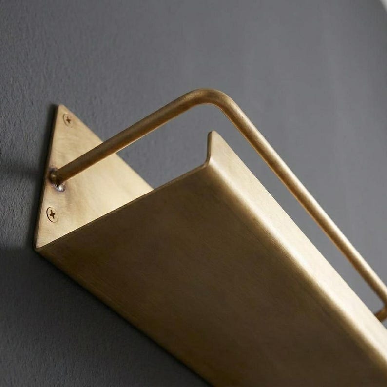 Brass Wall Shelf

Floating Brass Ledge

Gold Bathroom Shelf

Gallery Rail Shelf

Solid Brass Decor

Luxury Spice Rack

Mid Century Modern

Industrial Shelving

Apothecary Shelf

Handcrafted Brass

Entryway Organizer

Metal Floating Shelf

Unlacquered Brass