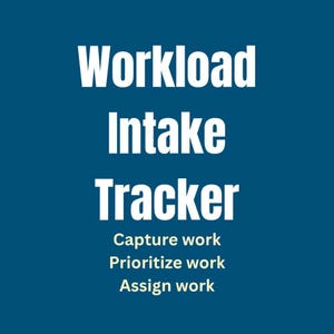 Workload Intake Tracker Excel for Teams
