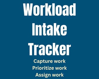 Workload Intake Tracker Excel for Teams
