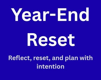 Year-End Reset Workbook | Complete Before Jan 1