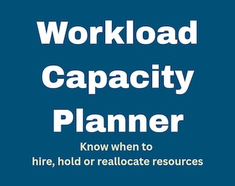 Workload Capacity Planner | Team Utilization & FTE Gap Tracker | Excel Staffing Template