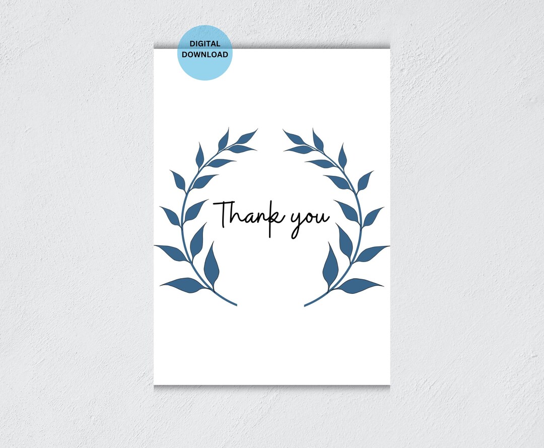 Card Digital Printable Thank You Card Card for Friend - Etsy