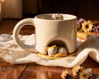 Custom Pet Mug with 3D Pet Figurine|Personalized Dog Cat Mug from Photo|Pet Memorial Gift|Custom Pet Portrait Cup for Pet Lover