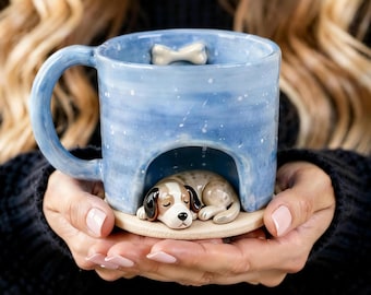 Handmade Ceramic Custom Pet Mug, Personalized Pet Mug from Photo, 3D Pet Figurine Mug, Custom Dog Mug, Pet Memorial Gift, Gift for Pet Lover