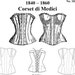 Victorian Corset Pattern: Multi Sized Sewing Pattern for 1840 - 1860, New from MantuaMakerPatterns. 1850-1