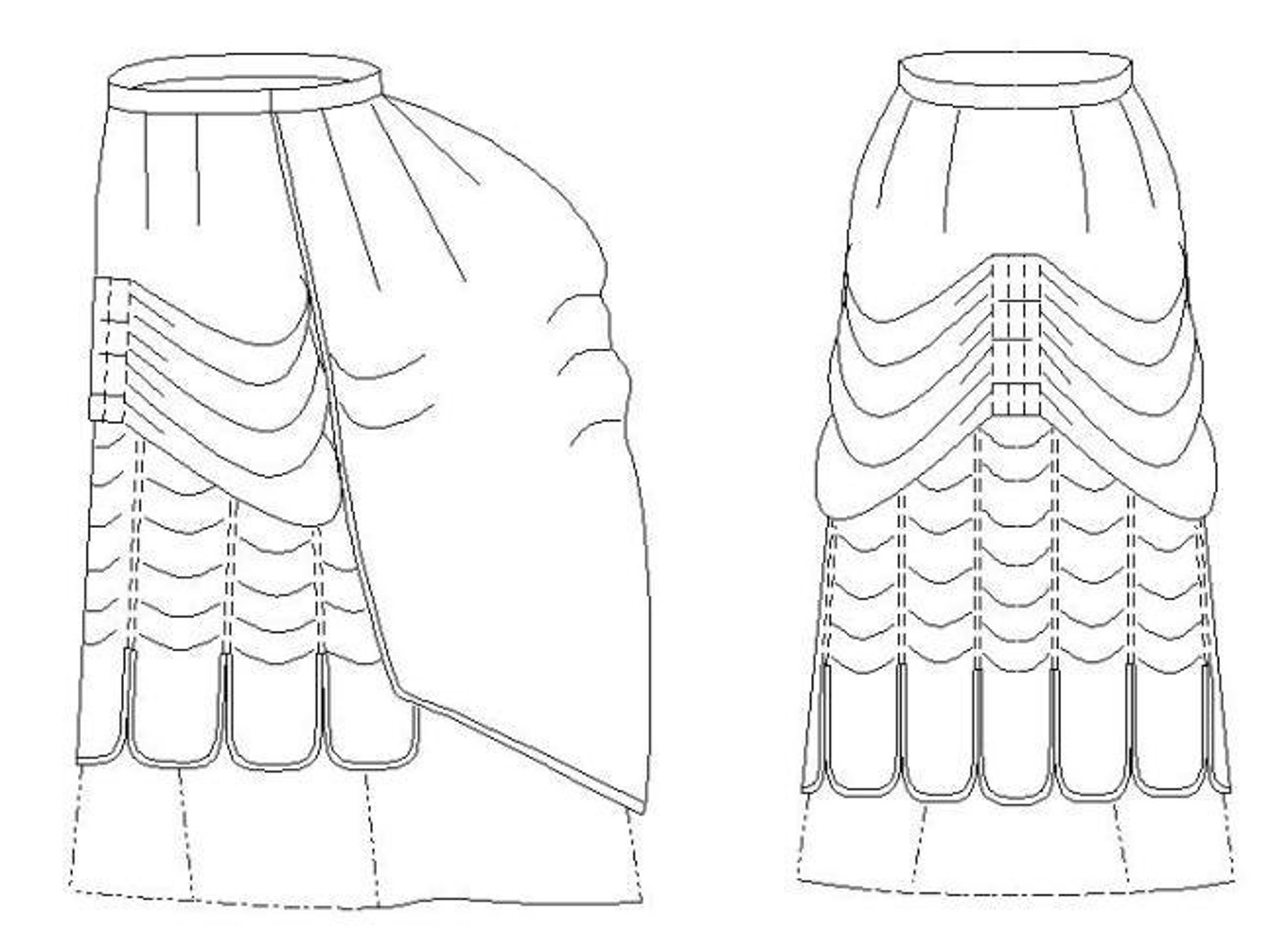 Victorian Walking Skirt Pattern. Historical Multi and Plus Etsy Australia
