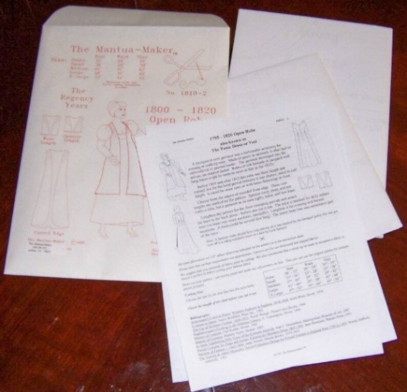 Regency Dress Sewing Pattern for an Open Robe. Multi & Plus Etsy