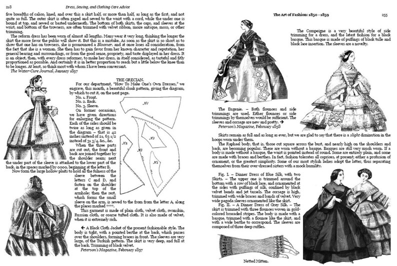 1850s Dressmaking Paperback Book The Art of Fashion 1850 Etsy